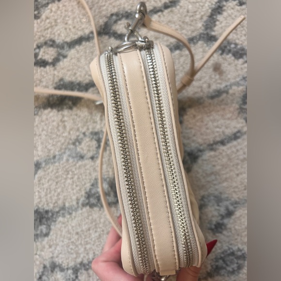 Tory Burch Perry Bombe Mini Puffy Logo Crossbody Bag in Cream - Picture 5 of 12